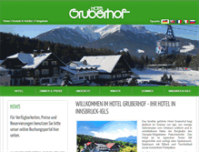 Tablet Screenshot of gruberhof-igls.com